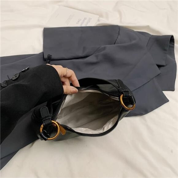 Small Shoulder Bag for Womens, Black - Picture 5 of 6